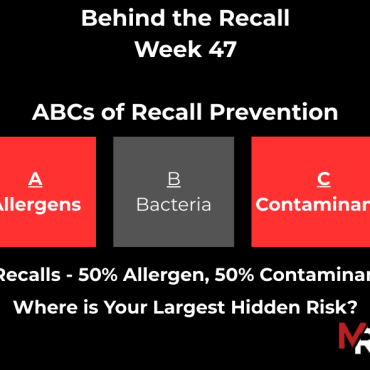November 16, 2025 – November 22, 2025 – 4 Recalls (4 FDA, 0 USDA)