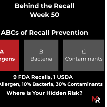 December 7, 2025 – December 13, 2025 -10 Recalls (9 FDA, 1 USDA)
